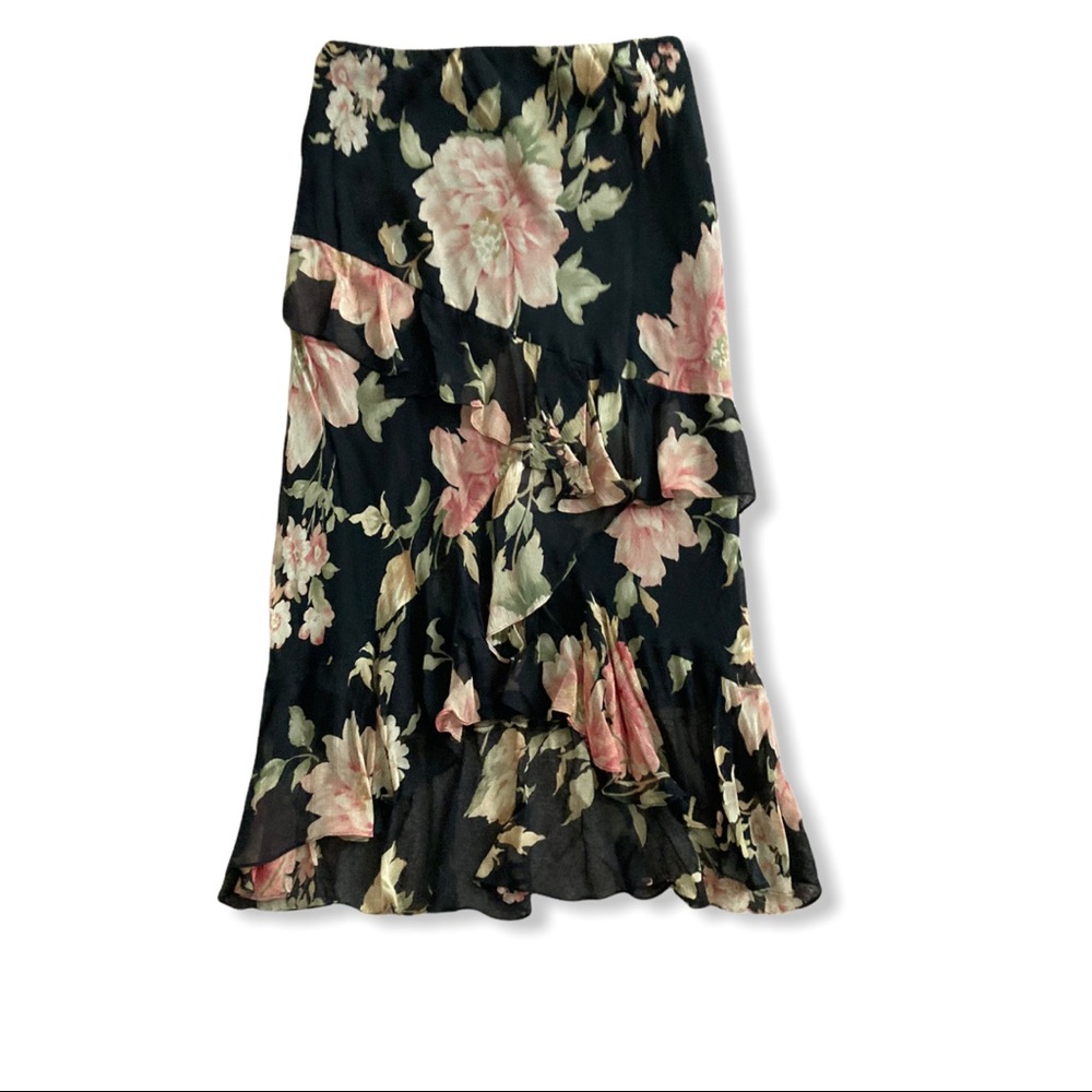 Ralph Lauren NWOT Size 8 Silk Floral Gauzy Skirt